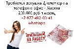 Приглашаем на высокооплачиваемую вакансию - диспетчер на телефон.  Офис в Москве.  Гибкий график.  Зарплата 200 тысяч ежемесячно.  Иногородним поможем с переездом.  Пишите в ватсап или звоните. ...
