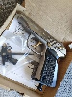 Продам в коллекцию пневматический пистолет МР-654 К.  Коробочник,  полочник.  В золоте,  состояние муха не сидела 07 г.  в.  Цена 10.000 р.  Телепорт есть. ...