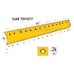 Профильный грейдерный нож 7D1577 с размерами 2133х203х19 мм 15 отверстий на ¾ дюйма со склада.  Вес ножа 59 кг.  Устанавливается на средние отвалы автогрейдеров Caterpillar моделей 160H,  14H NA,  14G ...