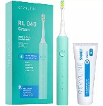 Звуковая зубная щетка с 4 режимами работы.  Устройство подходит для тщательной чистки в течение 3 минут.  Емкий аккумулятор обеспечивает работу щетки до одного месяца.  
Зубная паста имеет безопасный ...