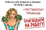 Разное объявление но. 3291698: Работа в Москве для девушек,  от 10.000 долларов в месяц.