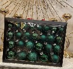 "Шары стеклянные
Премиум класса.  
Московские .  

Двухъярусная
В комплекте - 52 штуки

Цвета :  Серебряный ,  золотой ,  красный ,  зелёный ,  голубой и жемчуг .  

Доставка по всему Узбекис ...