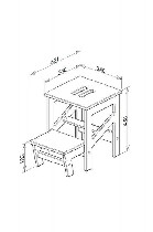 Столы, стулья объявление но. 3431830: Компактный и надежный табурет-стремянка со складной ступенькой