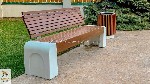 Разное объявление но. 3673041: Уличная скамейка из лиственницы на бетонных опорах СБл-20
