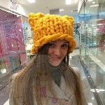 Аксессуары объявление но. 1227292: Шапка с ушками из толстой пряжи