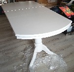 Столы, стулья объявление но. 1848673: Стол, Прямоугольный, закругленный, на двух балясинах, деревянный, обеденный