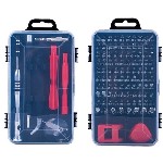 Многофункциональный набор магнитных отверток состоит из 108 предметов, из них 90шт битов. Все предметы выполнены из прочной стали, надежны и долговечны. С помощью магнитного набора можно с легкостью о ...