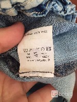 Брюки, джинсы объявление но. 2467762: Комбинезон elisabetta franchi celyn m 46 27 б/у шорты джинсовый резинка голубой синий оборки лето