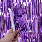 Мы изготовим по Вашему заказу занавес из "Дождика" шириною 1 метр и любой длины.  Ширина нарезки полосок:  5мм.  Занавес из "Дождика" это многофункциональный элемент для декорирования помещений не тол ...