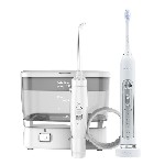 Комплекс устройств для гигиены полости рта Revyline RL 800 и Revyline RL 010 выгодно.  Ирригатор Revyline RL 800 очищает труднодоступные участки полости рта,  брекеты,  импланты,  виниры.  Зубная щетк ...