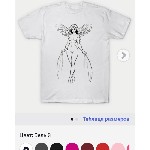 Продаются футболки разных цветов и другие товары с изображением ангела ...