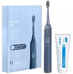 Электрическая зубная щетка с 4 режимами чистки и емкой батареей на 120 дней автономной работы.  Подходит для чистки виниров,  мостов,  протезов,  имплантов.  В наборе - 3 насадки.  
Зубная паста не с ...