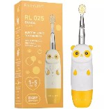 Зубная щетка для детей от 1 года до 5 лет.  Корпус в виде панды понравится маленьким пользователям.  В модели 4 режима чистки,  2 насадки.  Зубная щетка работает на одной батарейке.  
Сайт - https:   ...